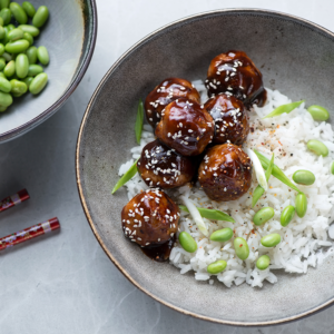 Teriyaki Meatballs and Rice